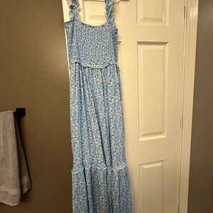 Blue Floral Maxi Dress